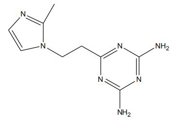 6-[2-(2-methyl-1H-imidazol-1-yl)ethyl]-1,3,5-triazine-2,4-diamine